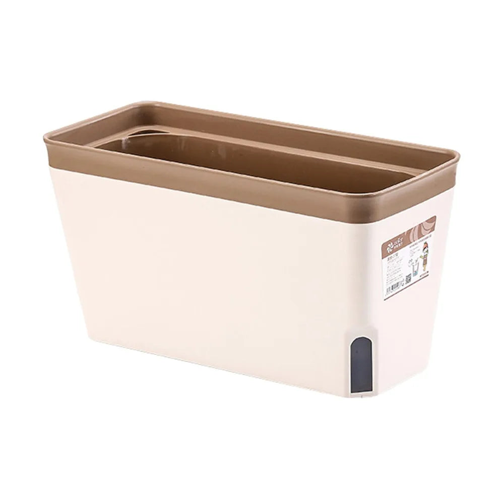 Pot de fleur rectangulaire à double couche, jardinière intérieure, auto-arrosante, jardinière hydroponique, moderne