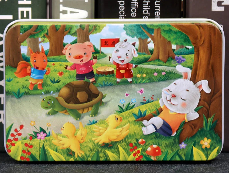 60 Pieces Puzzles for Kids Cartoon Animal Learning Game