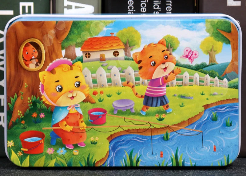 60 Pieces Puzzles for Kids Cartoon Animal Learning Game