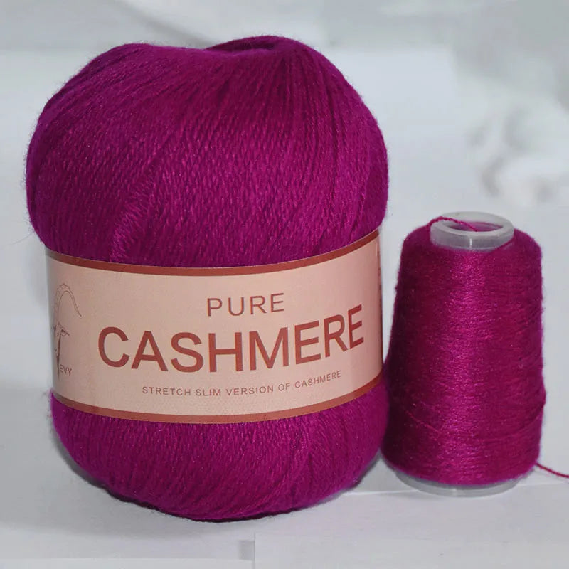 5 Pelotes de fil de Cashmere de Mongolie pour crochet 50gr x 5