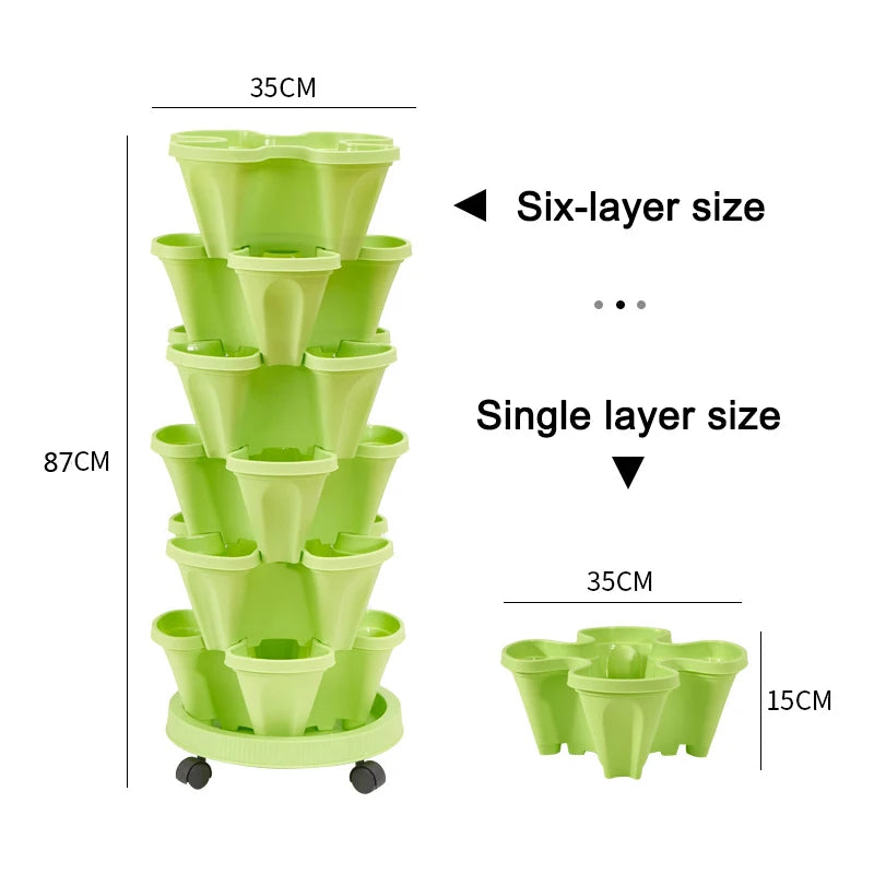 Stackable Stereoscopic Pot