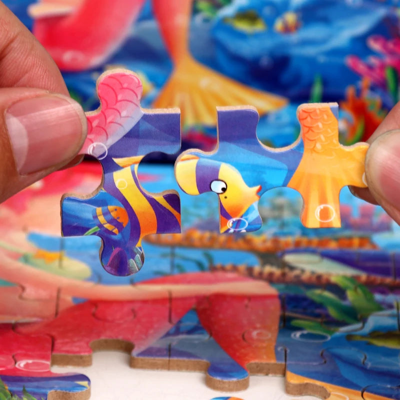 60 Pieces Puzzles for Kids Cartoon Animal Learning Game