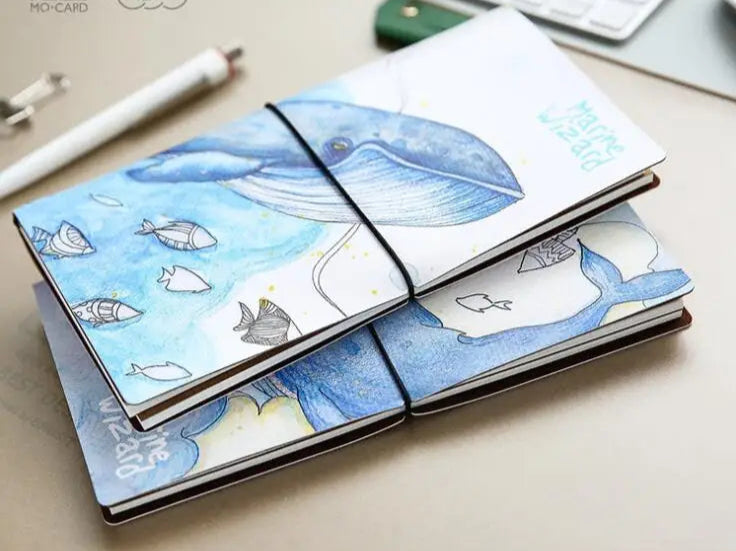 Cahiers de style japonais carnet de voyage Baleine