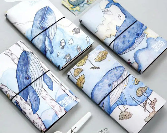 Japanese Style Notebooks Travel Journal Whale