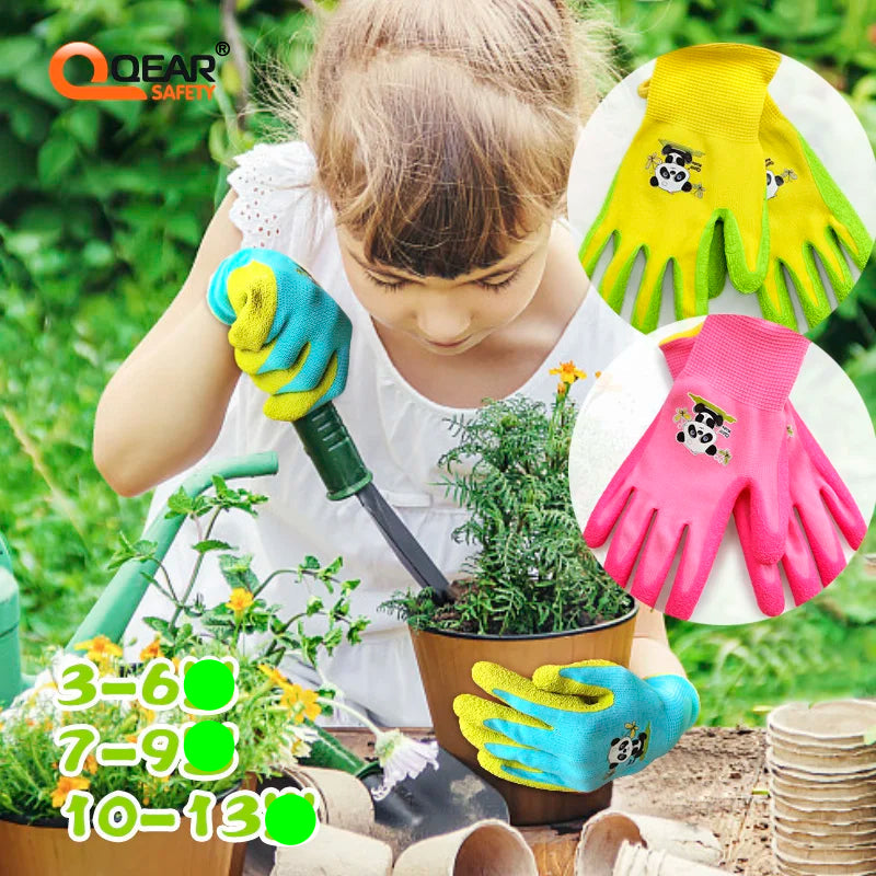 Gardening gloves for children aged 3 to 12 years