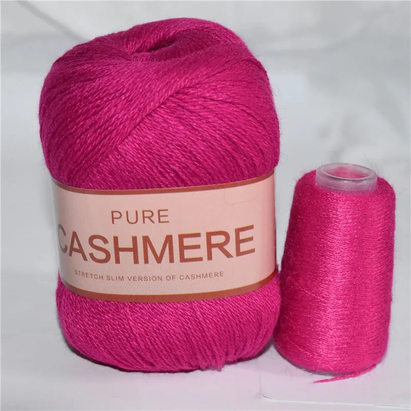 5 Pelotes de fil de Cashmere de Mongolie pour crochet 50gr x 5