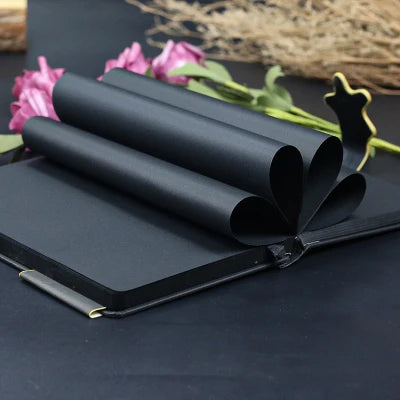 Black pages notebook