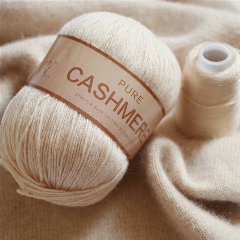 5 Pelotes de fil de Cashmere de Mongolie pour crochet 50gr x 5