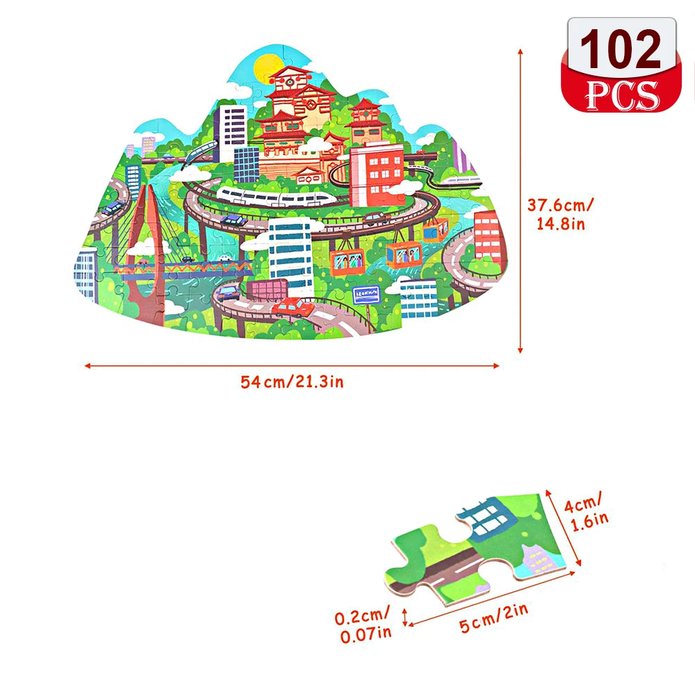 Puzzles pour enfant à la forme du thème illustré