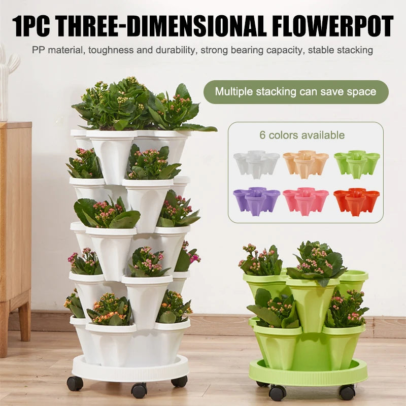 Stackable Stereoscopic Pot