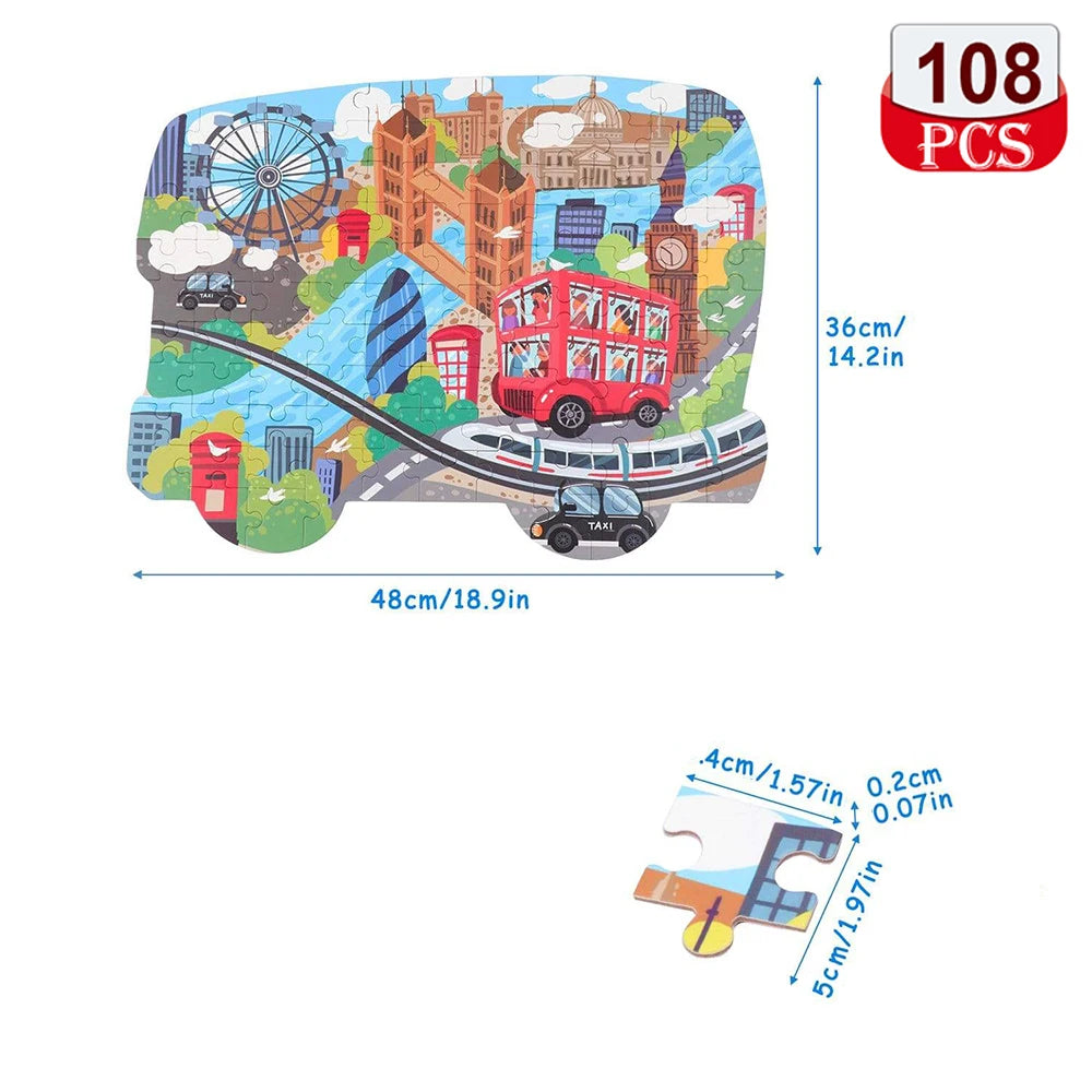 Puzzles pour enfant à la forme du thème illustré