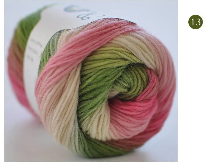 100% rainbow wool yarn 50gr