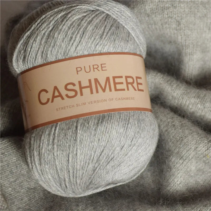 5 Pelotes de fil de Cashmere de Mongolie pour crochet 50gr x 5