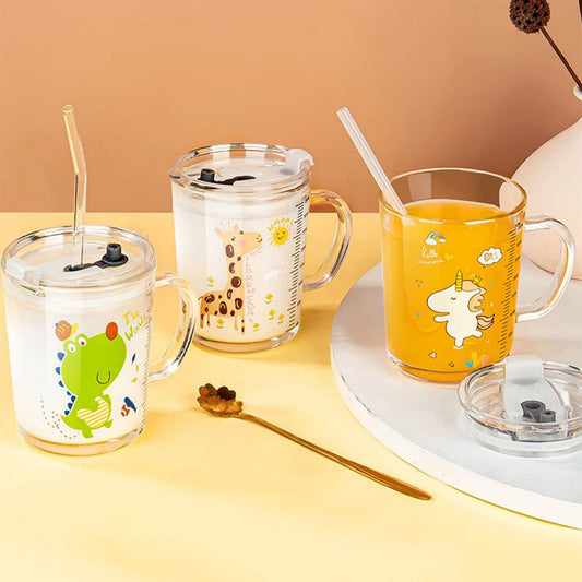 Tasse avec couvercle et paille de 350ml pour enfant