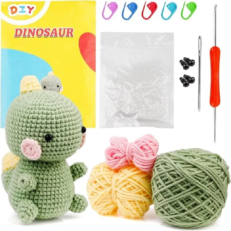 1 kit de crochet DIY pour débutant lapin ou pingouin ou lama