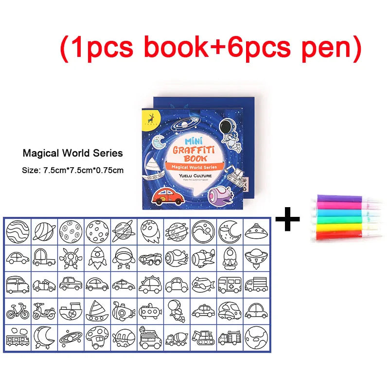 Mini coloring book 50 pages for children