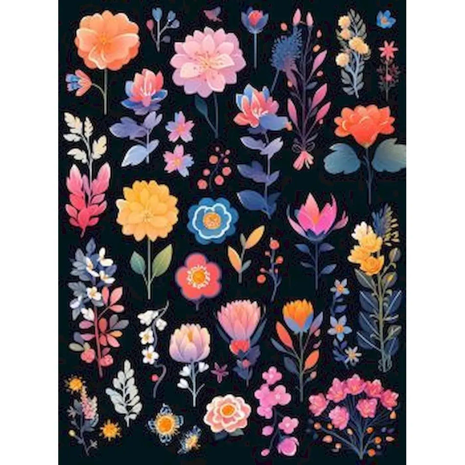 Peintures par numéros fleurs colorées