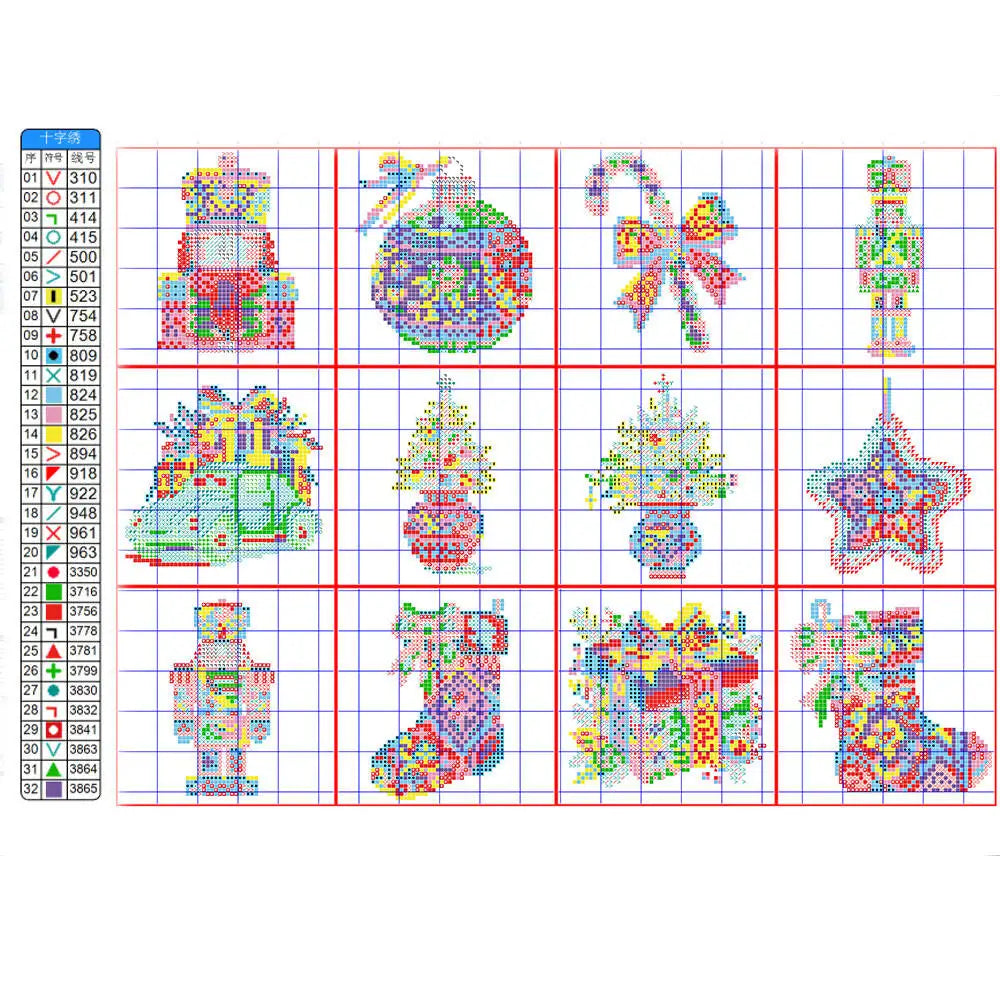 Kit de point de croix noël