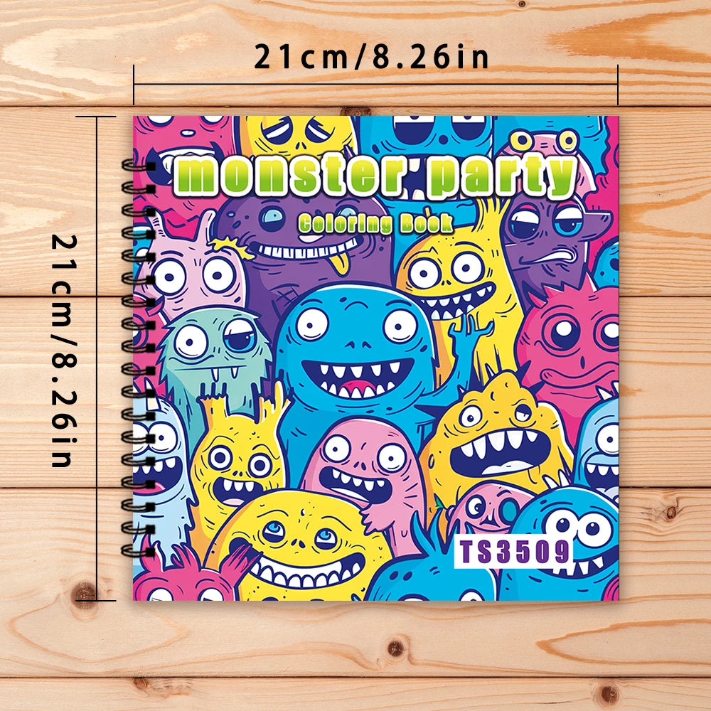 Livre de coloriage en spirale pour adultes Monstres