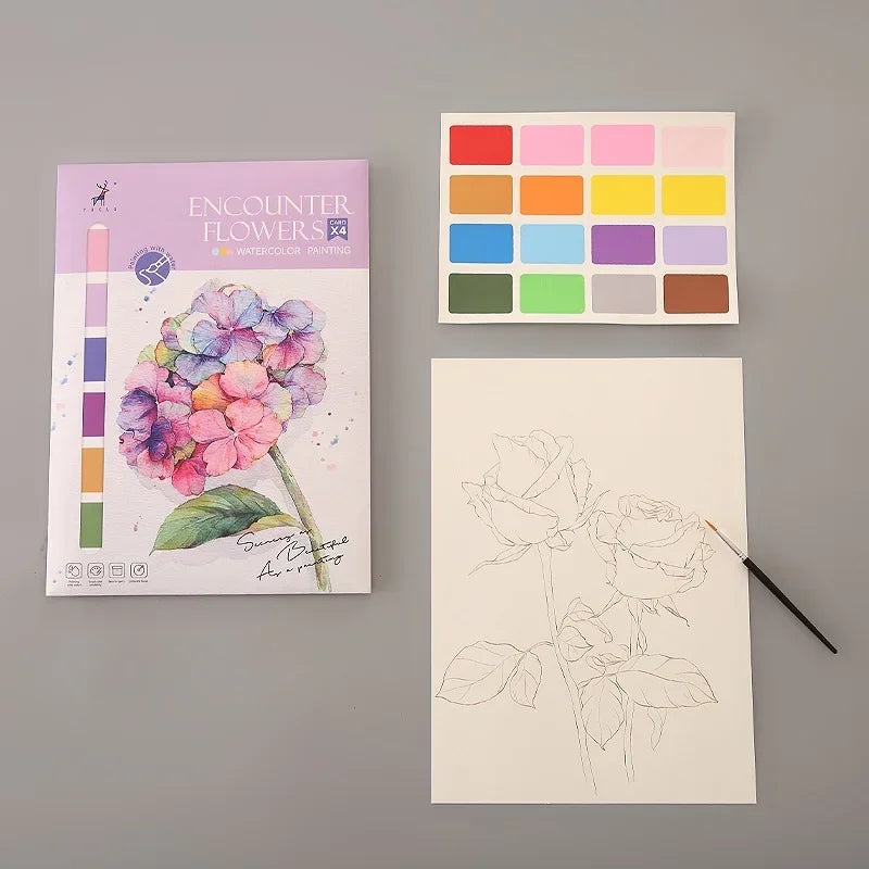 Pencil or Watercolor Coloring Book