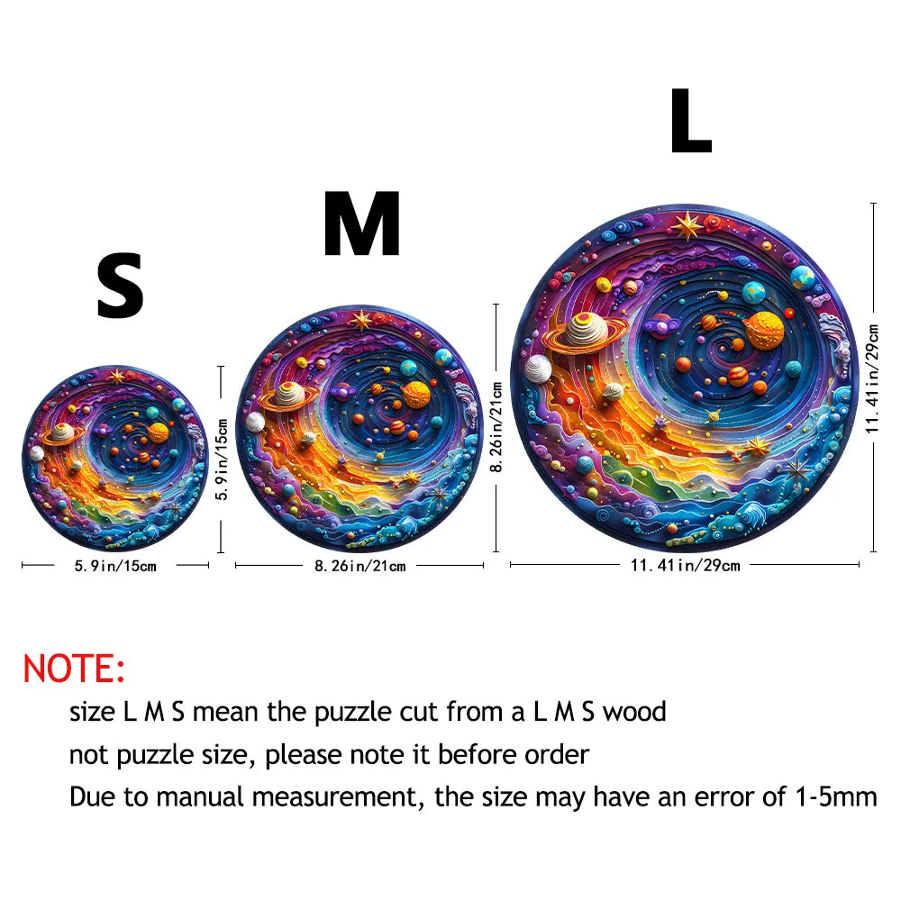 Puzzle de madera planetas espacio galaxia