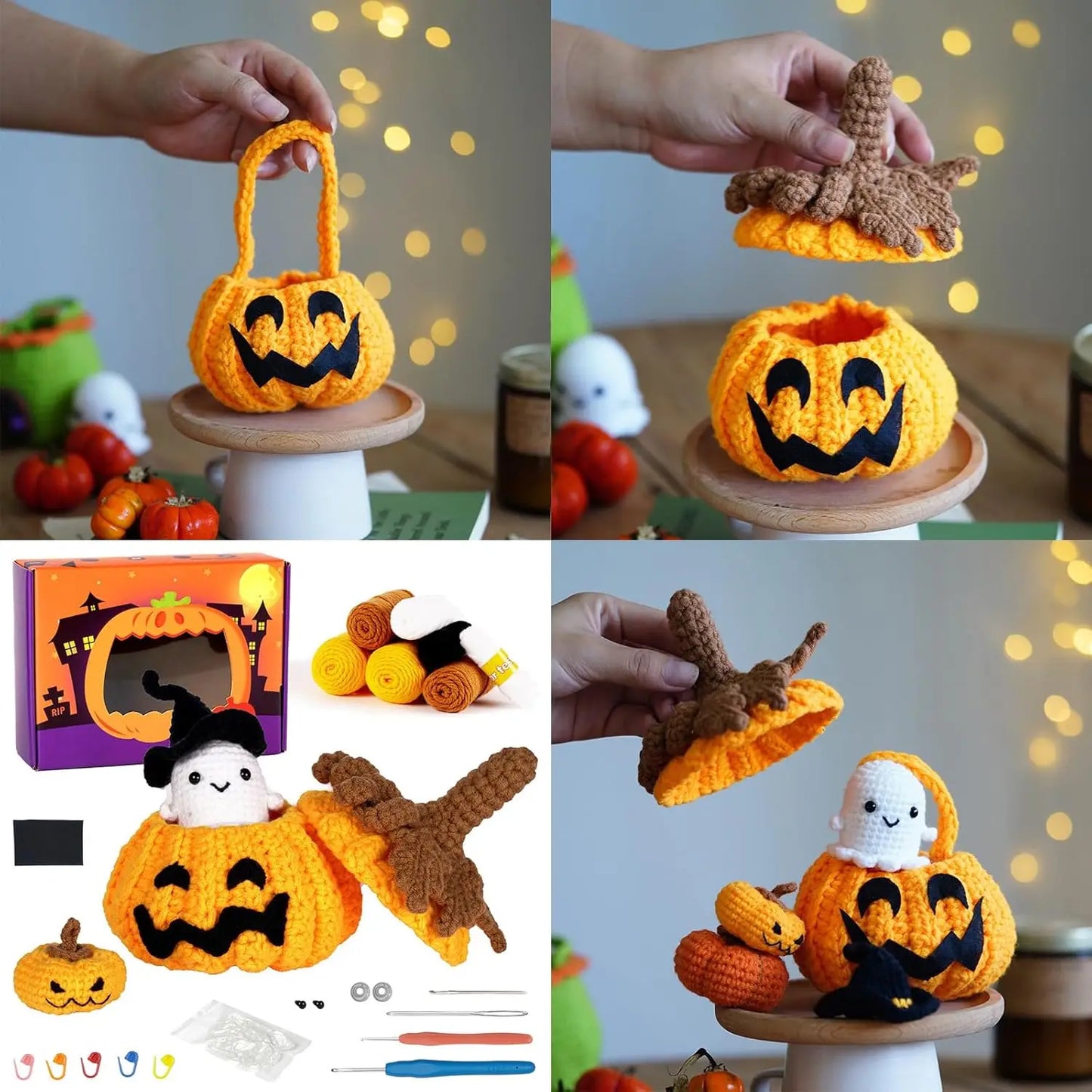 Kit de crochet pour débutants, décorations d'Halloween