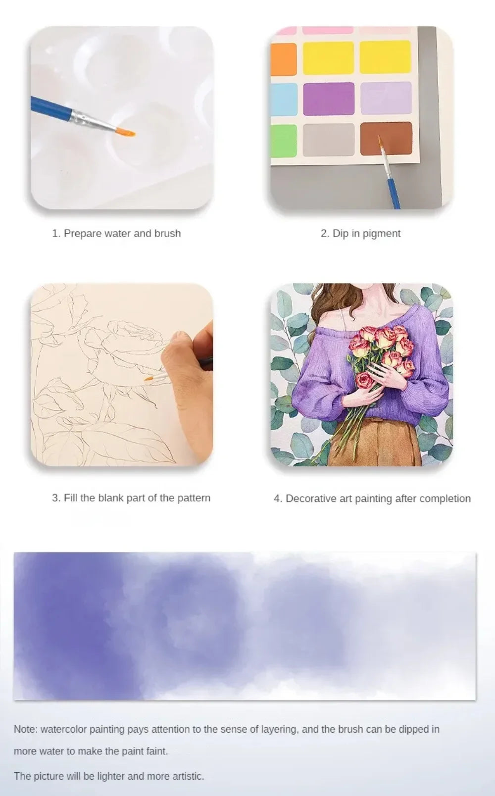 Pencil or Watercolor Coloring Book