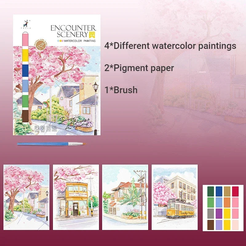 Pencil or Watercolor Coloring Book