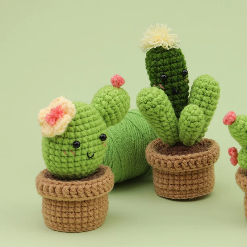 Kit de crochet pour débutant 3 ou 6 modèles Plantes