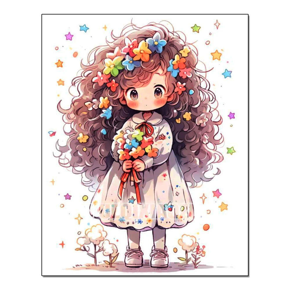 Peinture à diamants Kawaii Star Girl