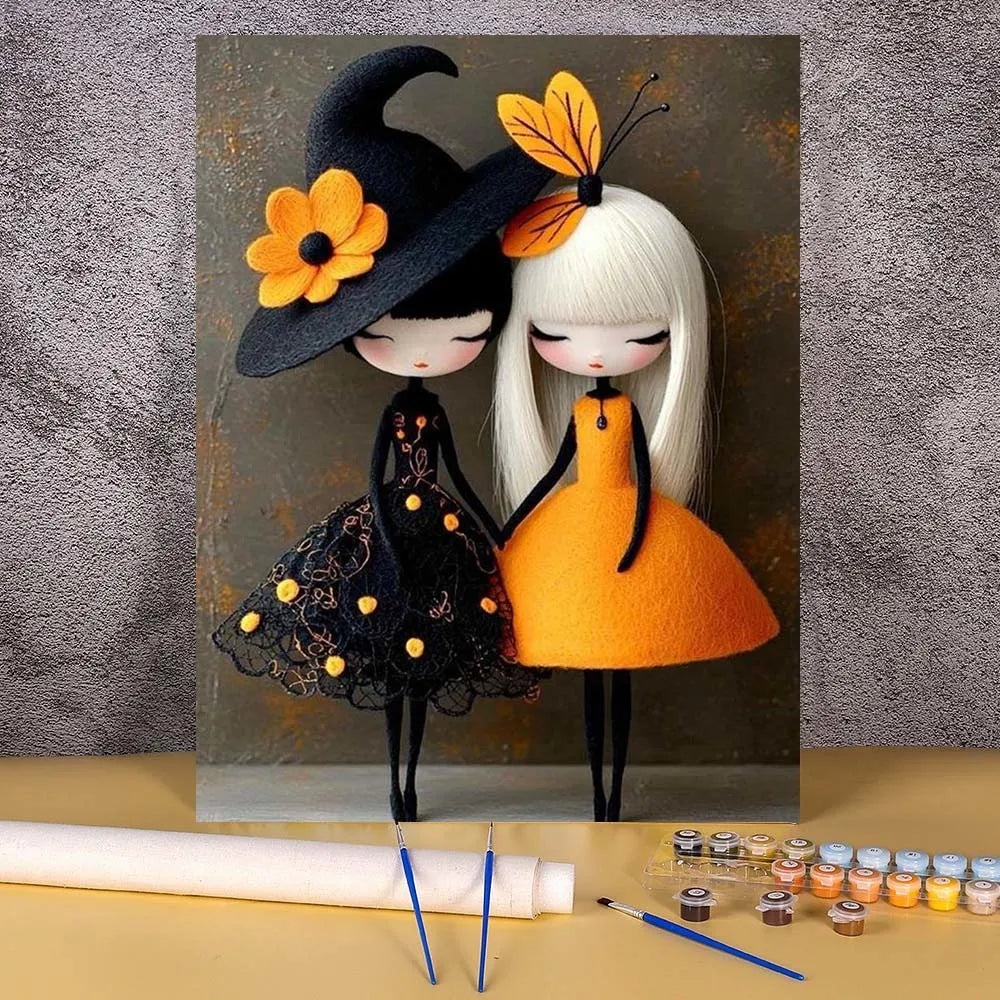 Peinture par numéros Petite sorcière