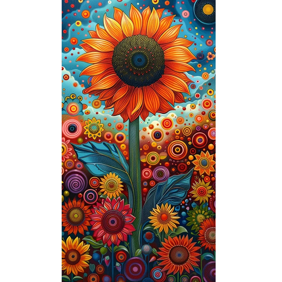 Diamond Painting Colorful Sunflowers