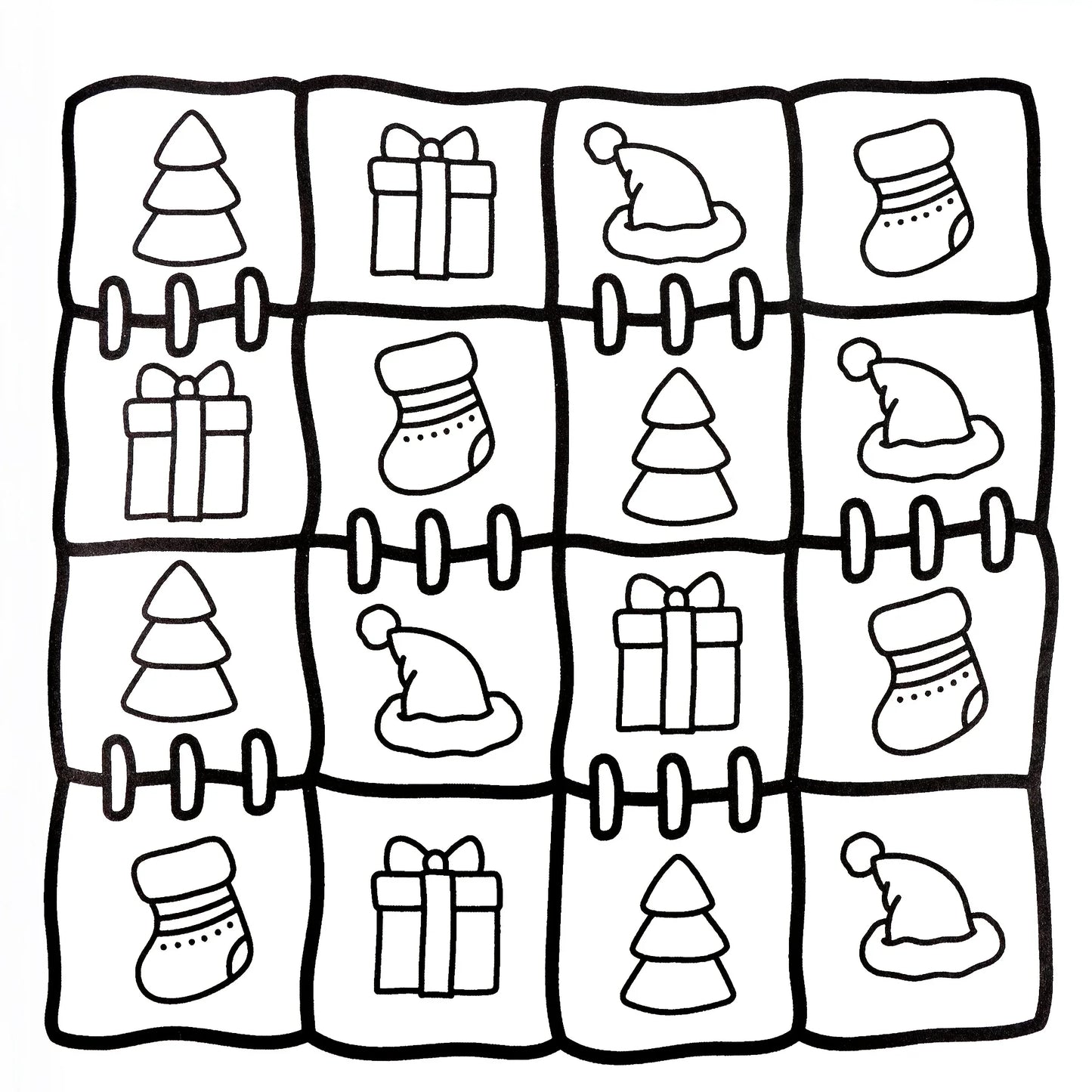 Livre de coloriage de Cozy Christmas Patterns. 41 pages, thèmes mixtes, édition Deluxe