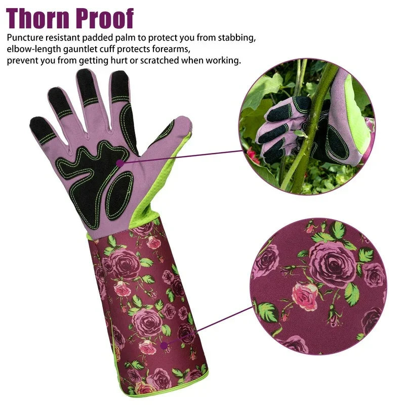 Gants longs résistants aux épines pour le jardinage, protection des mains, imperméable