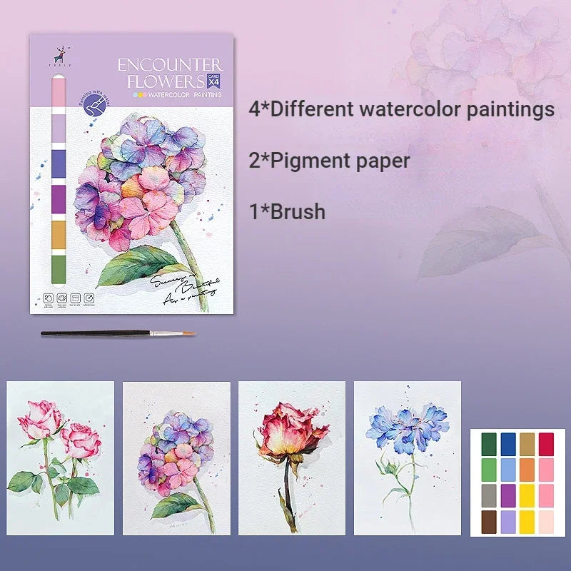 Pencil or Watercolor Coloring Book