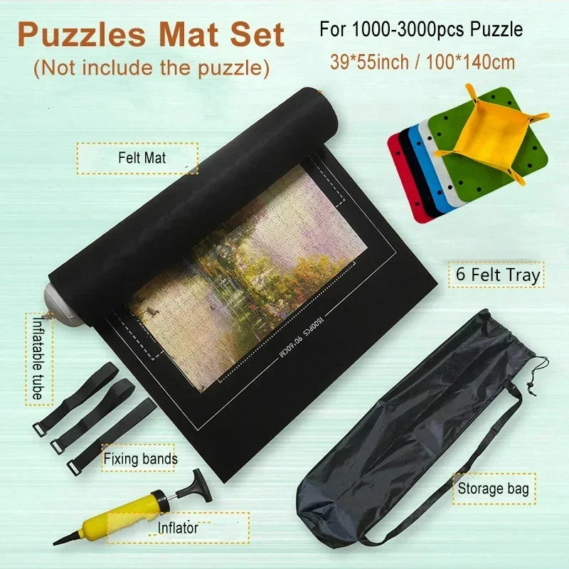 1000pcs 1500Pcs 2000 PC Roll Up Puzzle Mat Puzzle Accessories