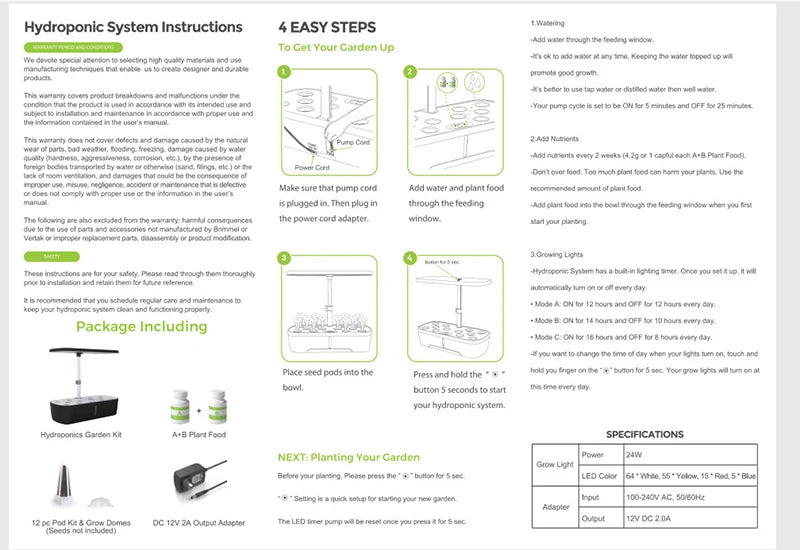 8 Hole Hydroponic System