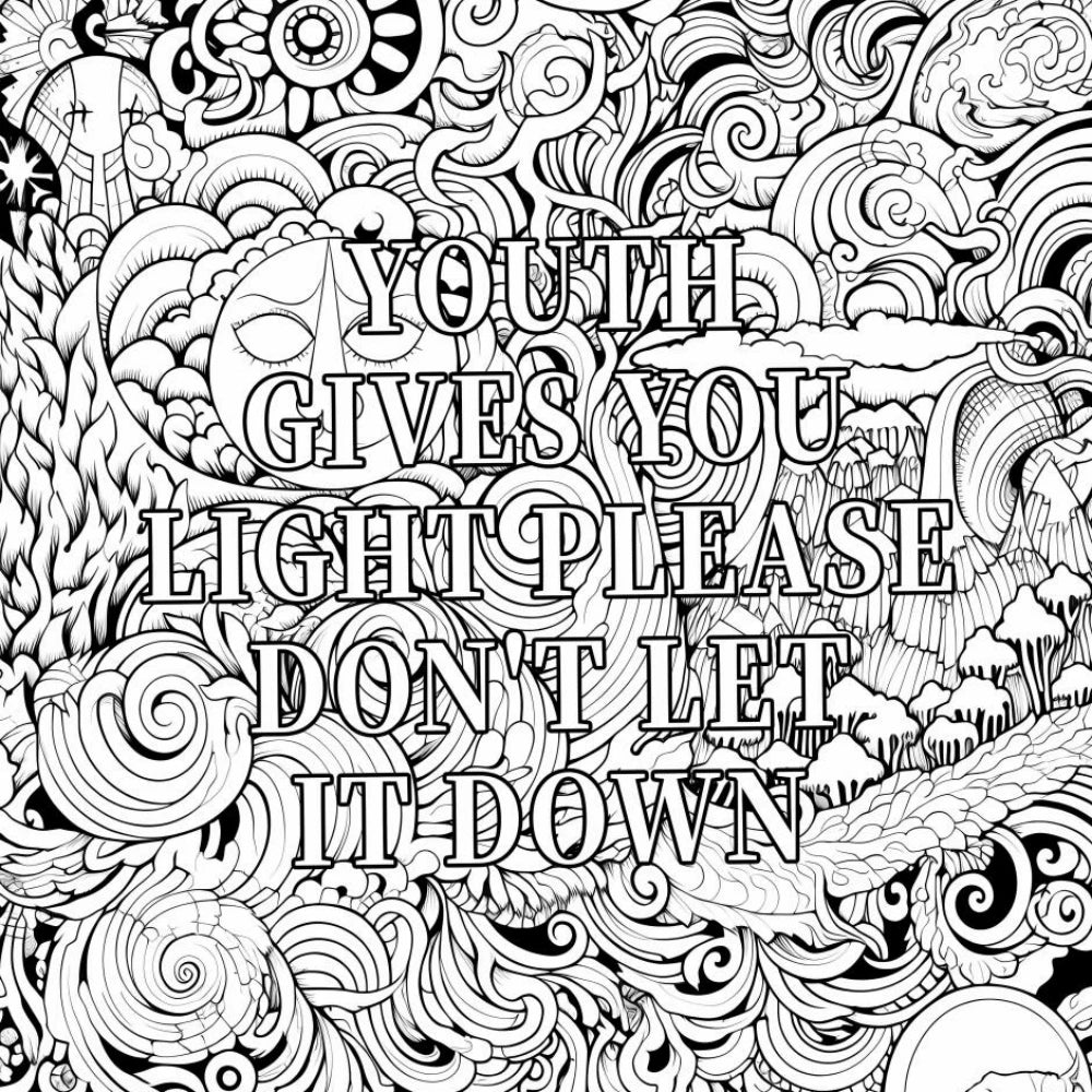 Positive Vibes Coloring Book