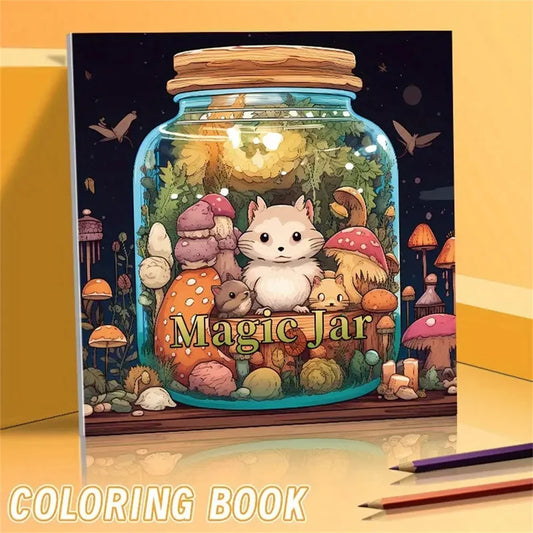 Magic Jar Coloring Book for Adults and Teenagers 20 Pages Anti-Stress