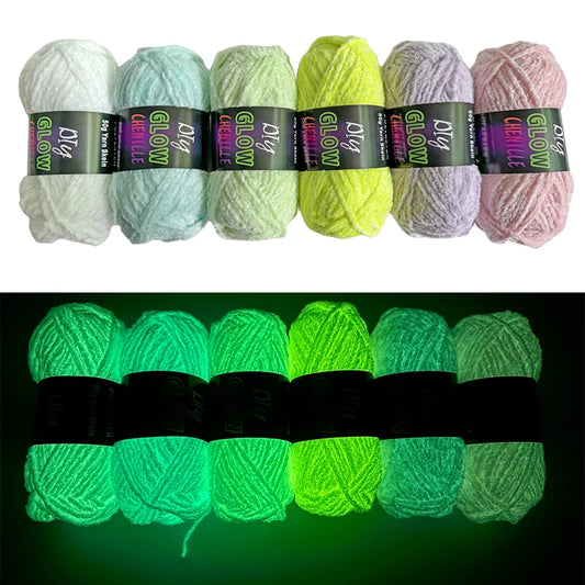 Fluorescent Yarn Balls Glow in the Dark