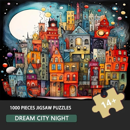 Puzzle pour adulte 1000pcs Ville de rêve dans la nuit