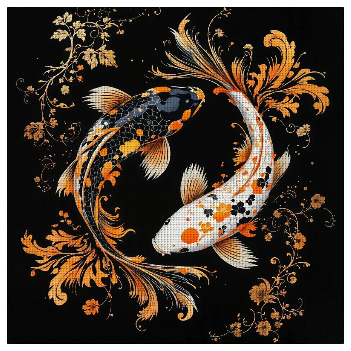 kit de point de croix estampillé poisson 11CT/14CT