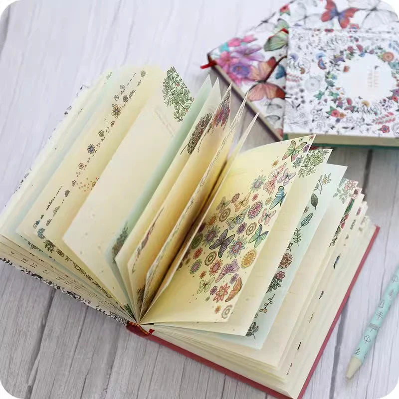 Beautiful notebook with illustrated pages Beautiful butterfly 292 pages