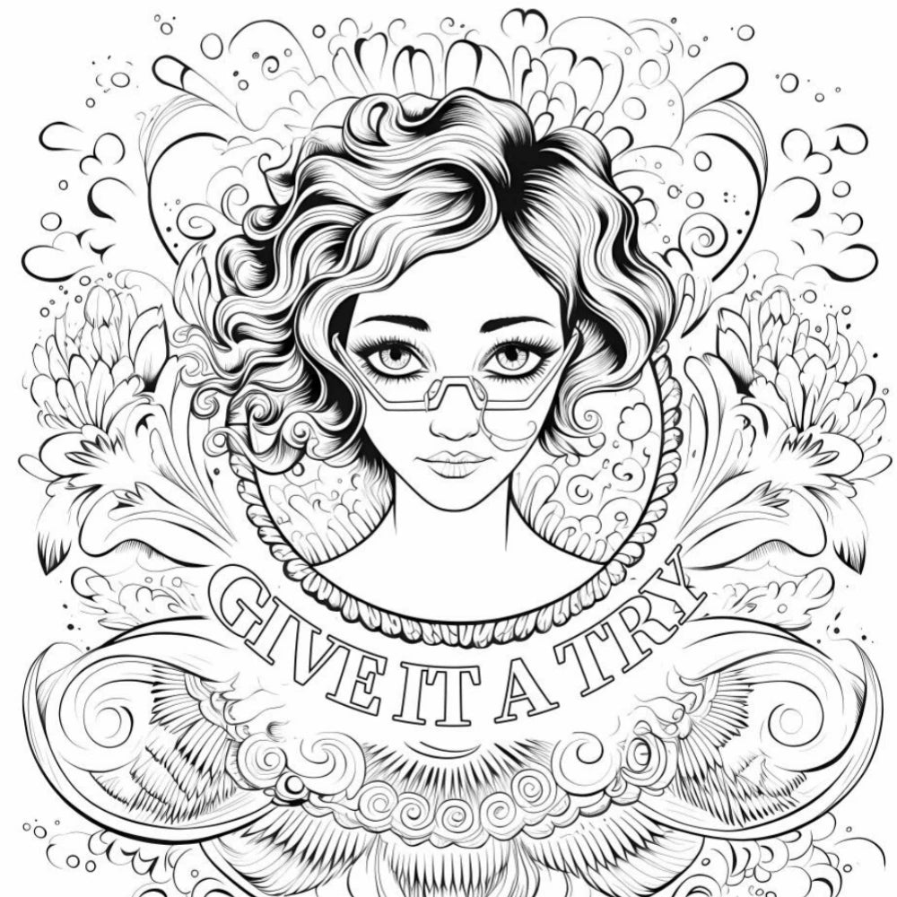 Positive Vibes Coloring Book