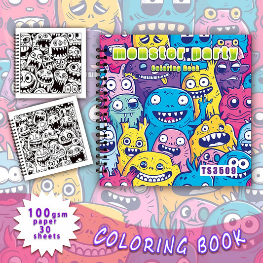 Livre de coloriage en spirale pour adultes Monstres