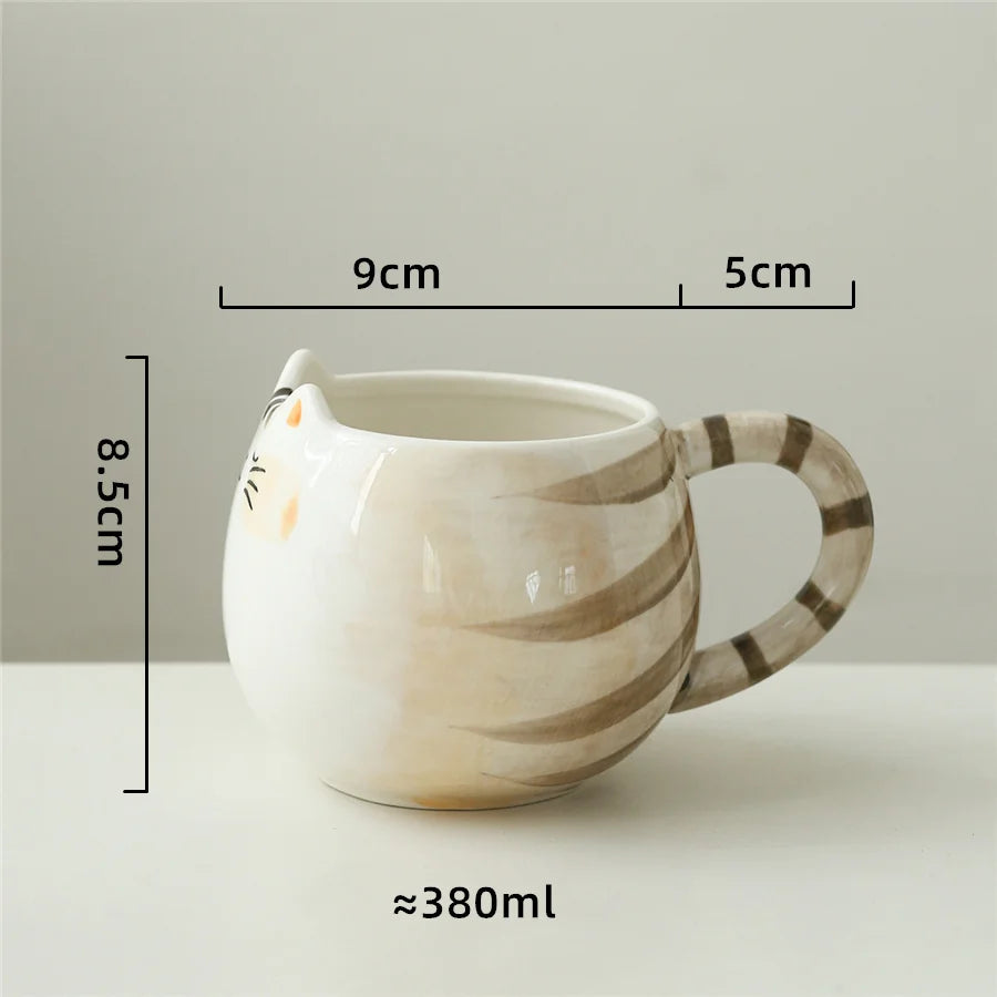 Cat Shaped Ceramic Mug