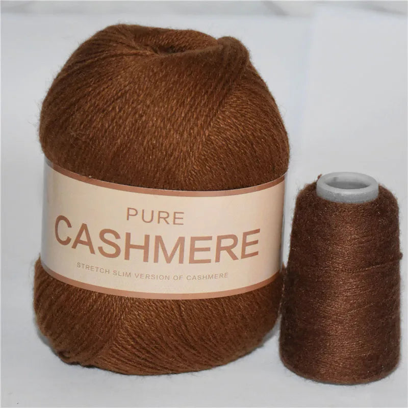 5 Pelotes de fil de Cashmere de Mongolie pour crochet 50gr x 5