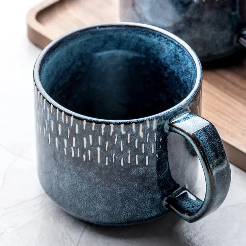 400ML Blue Ceramic Mug