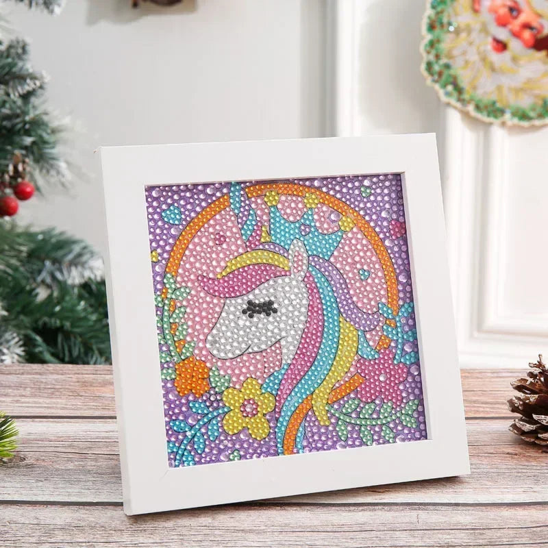 Peintures à diamants pour enfants Licorne, animaux