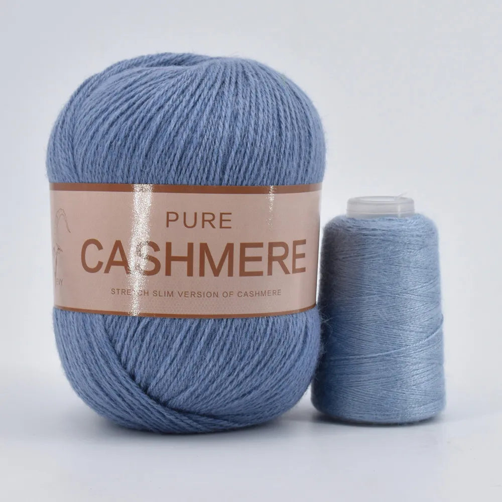 5 Pelotes de fil de Cashmere de Mongolie pour crochet 50gr x 5